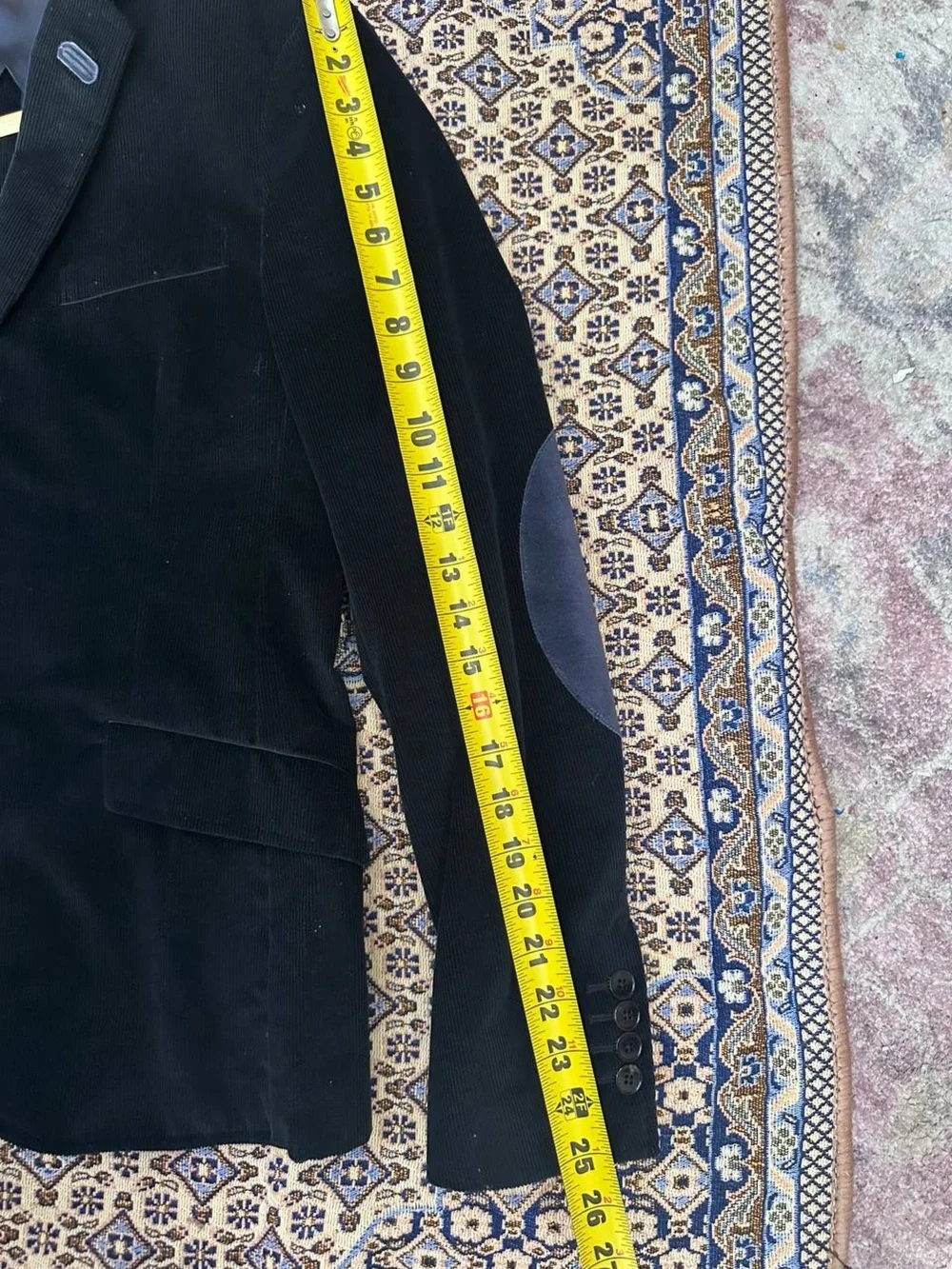 Gucci Single-Breasted Velvet Blazer in Navy Blue Cotton